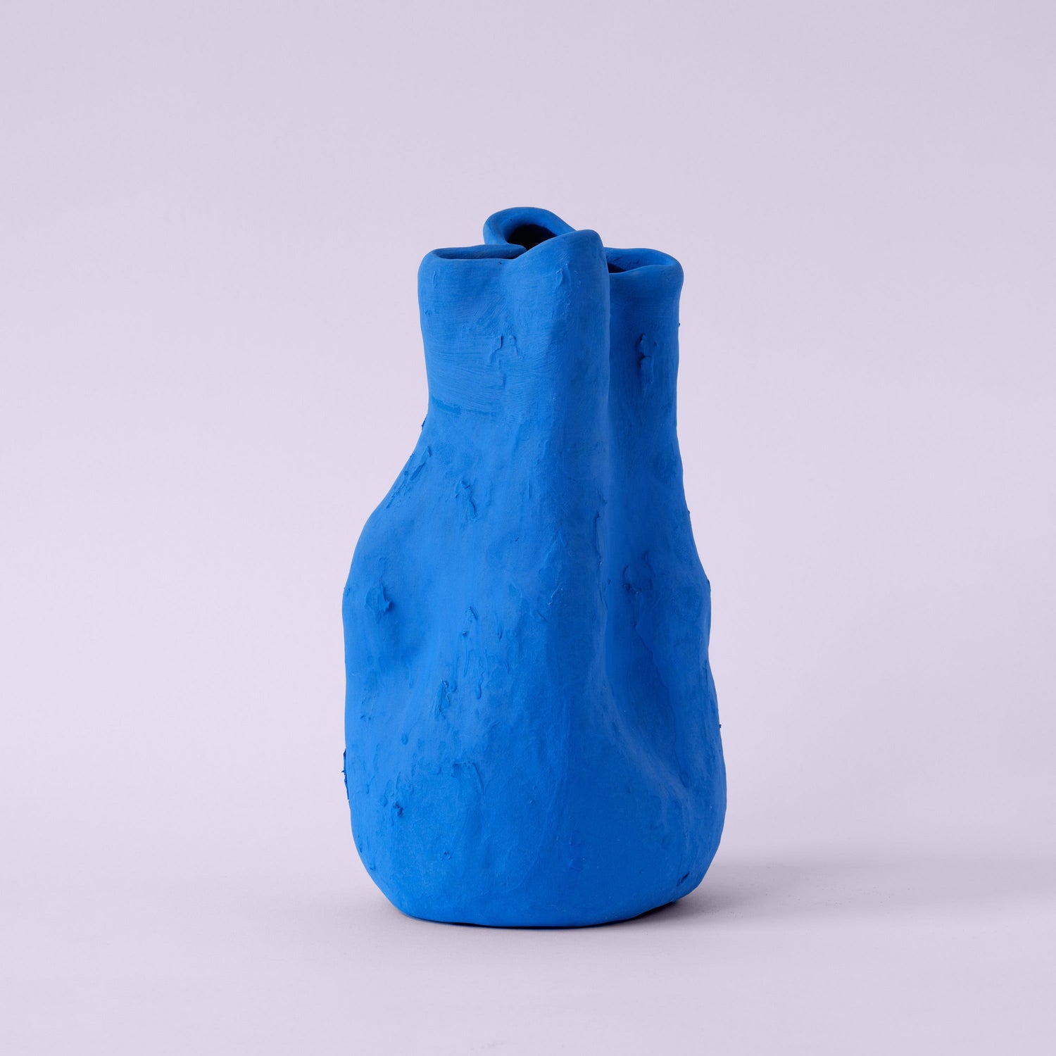 Vivee Home Georgia Matte Blue Porcelain Vase