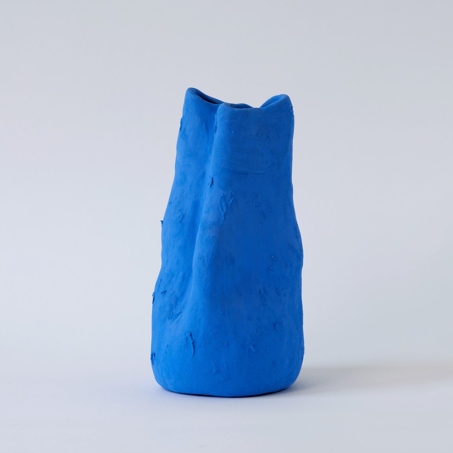 Vivee Home Georgia Matte Blue Porcelain Vase