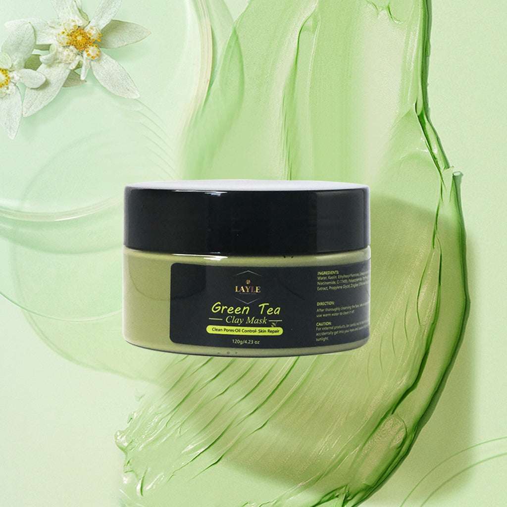 LAYLEBEAUTY Green Tea Clay Mask – Purify, Hydrate & Glow 🌿✨