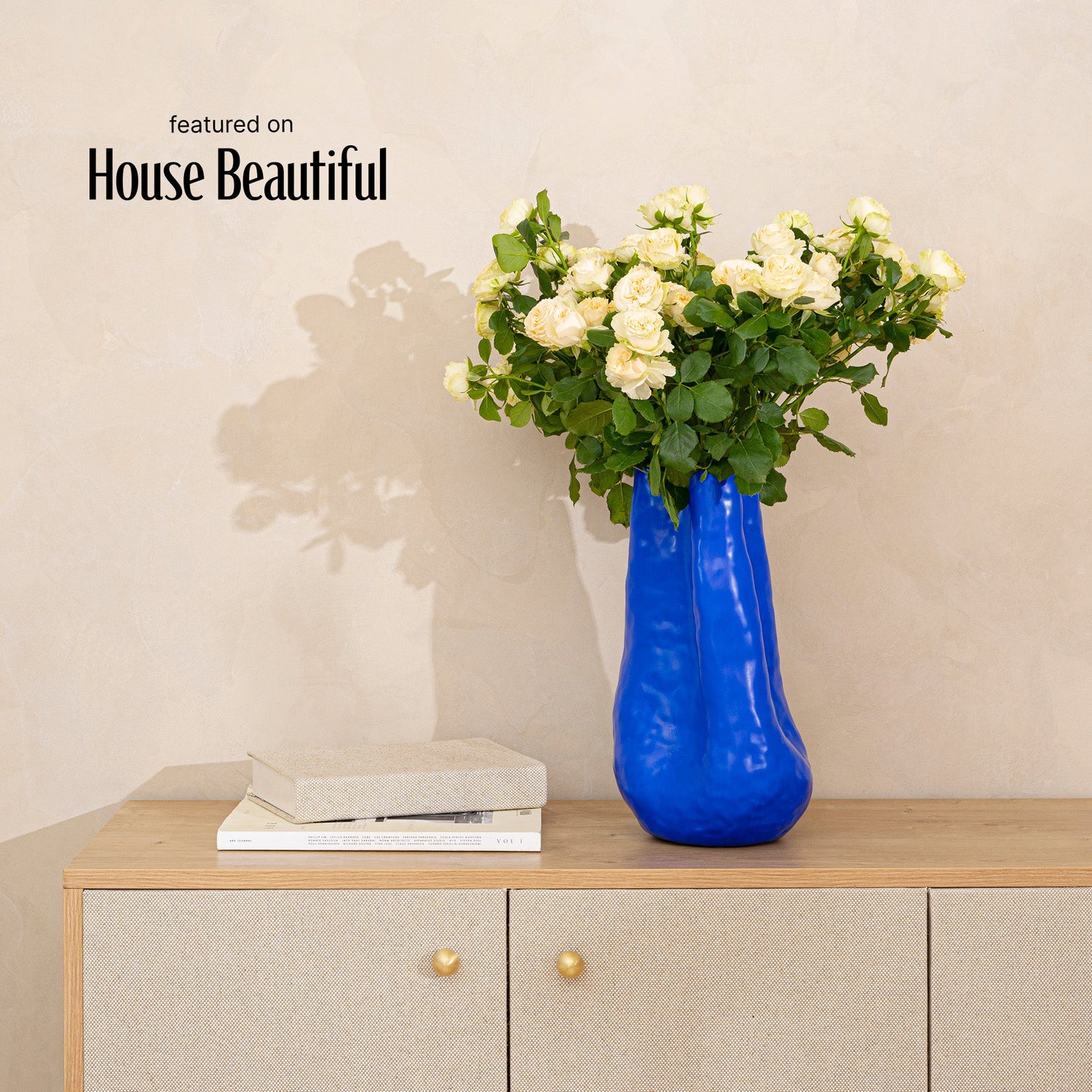Vivee Home Barbara Blue Porcelain Vase