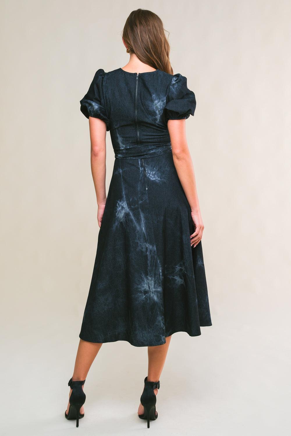 Flying Tomato GARDEN GRACE TWILL MIDI DRESS