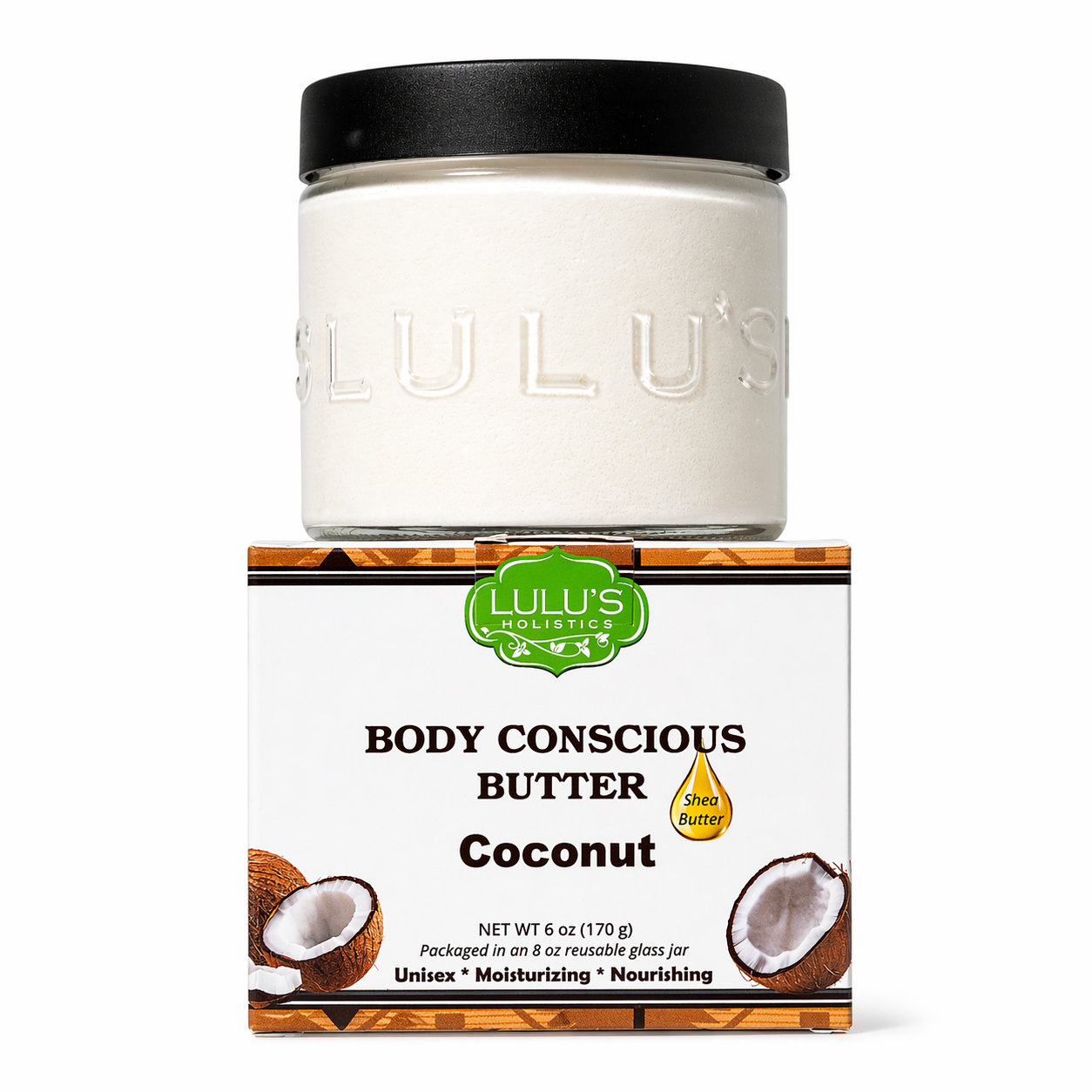 Lulu’s Holistics Coconut Whipped Body Butter – Deep Moisture & Soft Skin