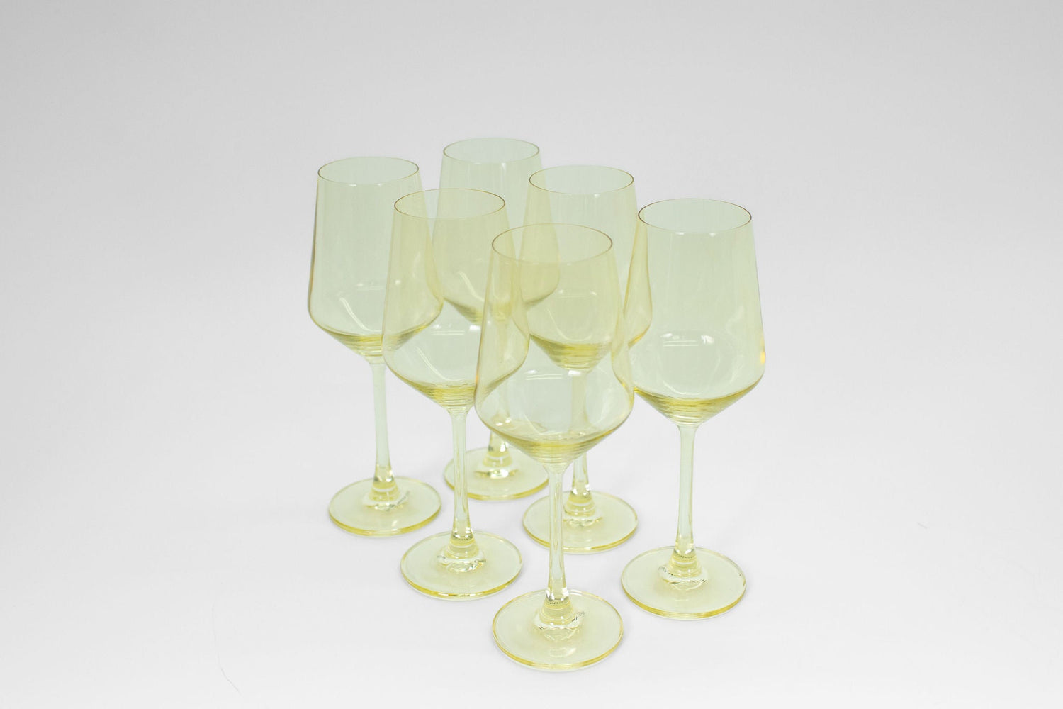 Lemon Drop - Colored Wine Glass