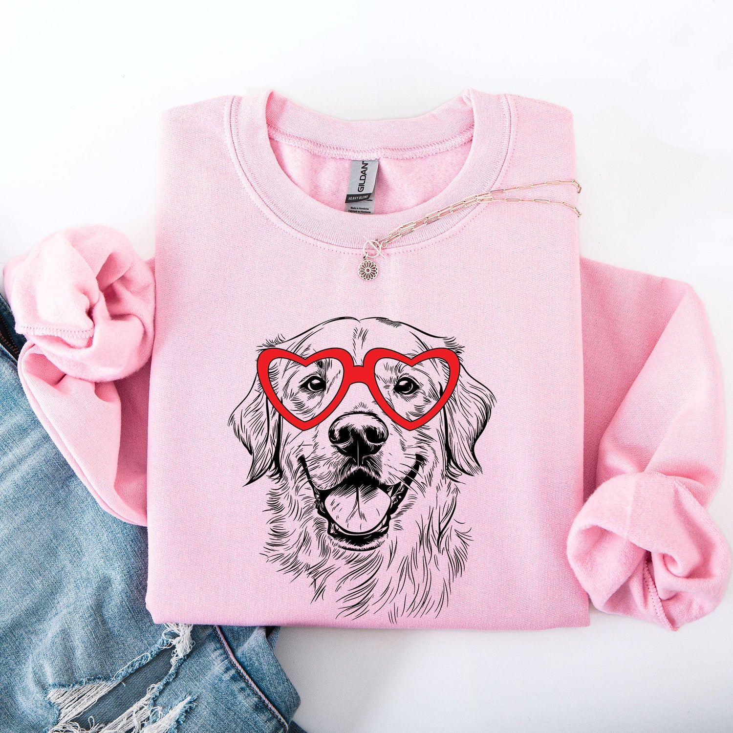 Golden Retriever, Pet, Dog Breed, Valentine's Sweatshirt