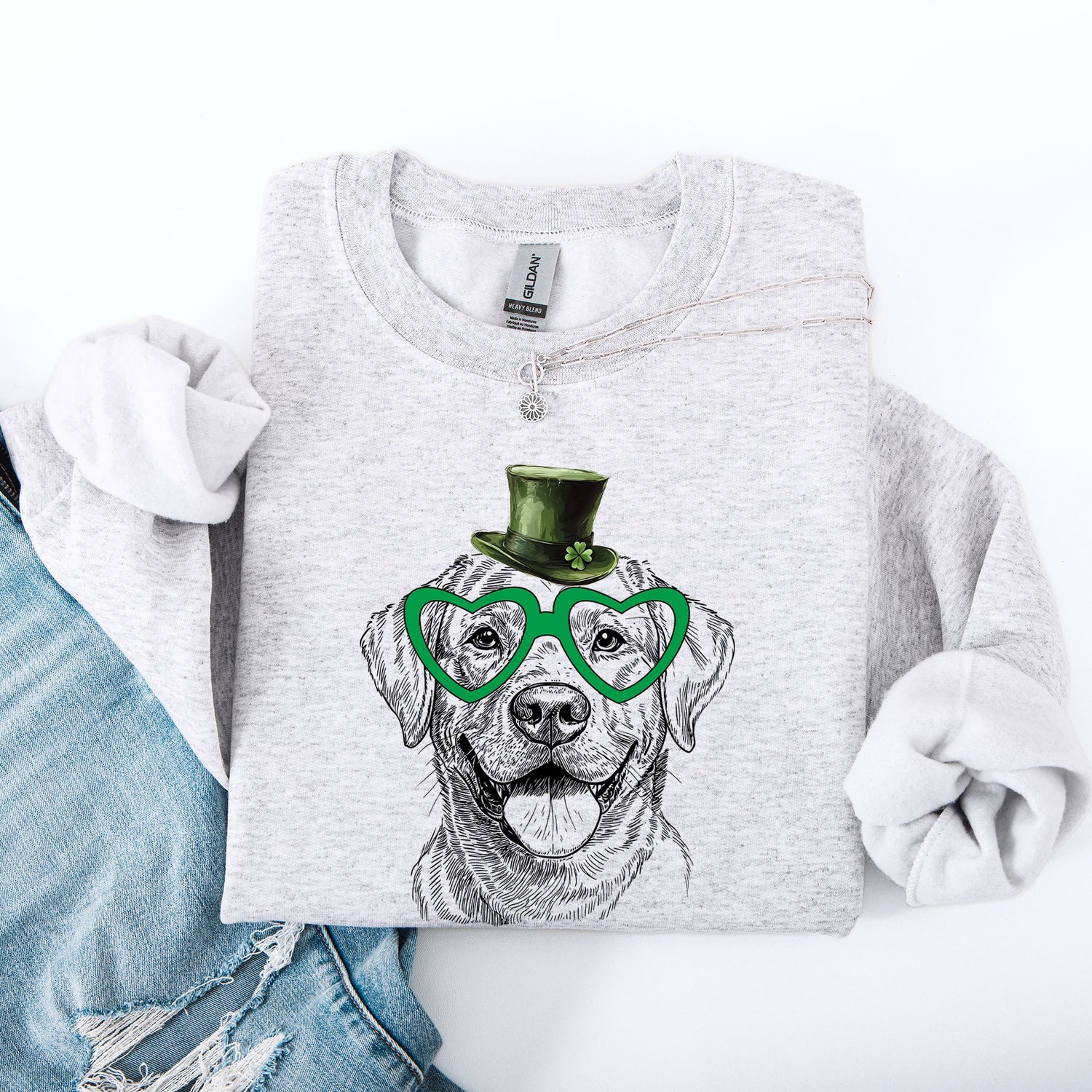 Labrador Retriever, Adorable Dog, St Patrick's Day, Lucky, Irish Sweatshirt