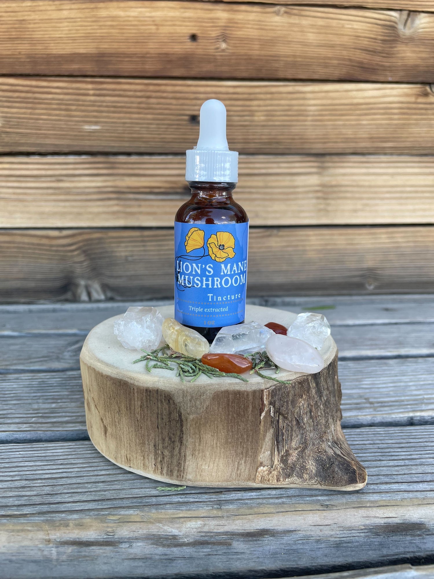 Golden Poppy Herbal Apothecary Lion's Mane Mushroom Tincture 1 oz, Organic, Triple Extracted
