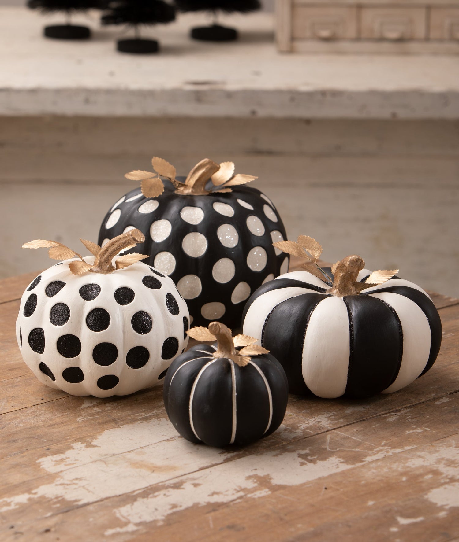 Medium Dottie Blanc Pumpkin | Halloween Decor | Bethany Lowe