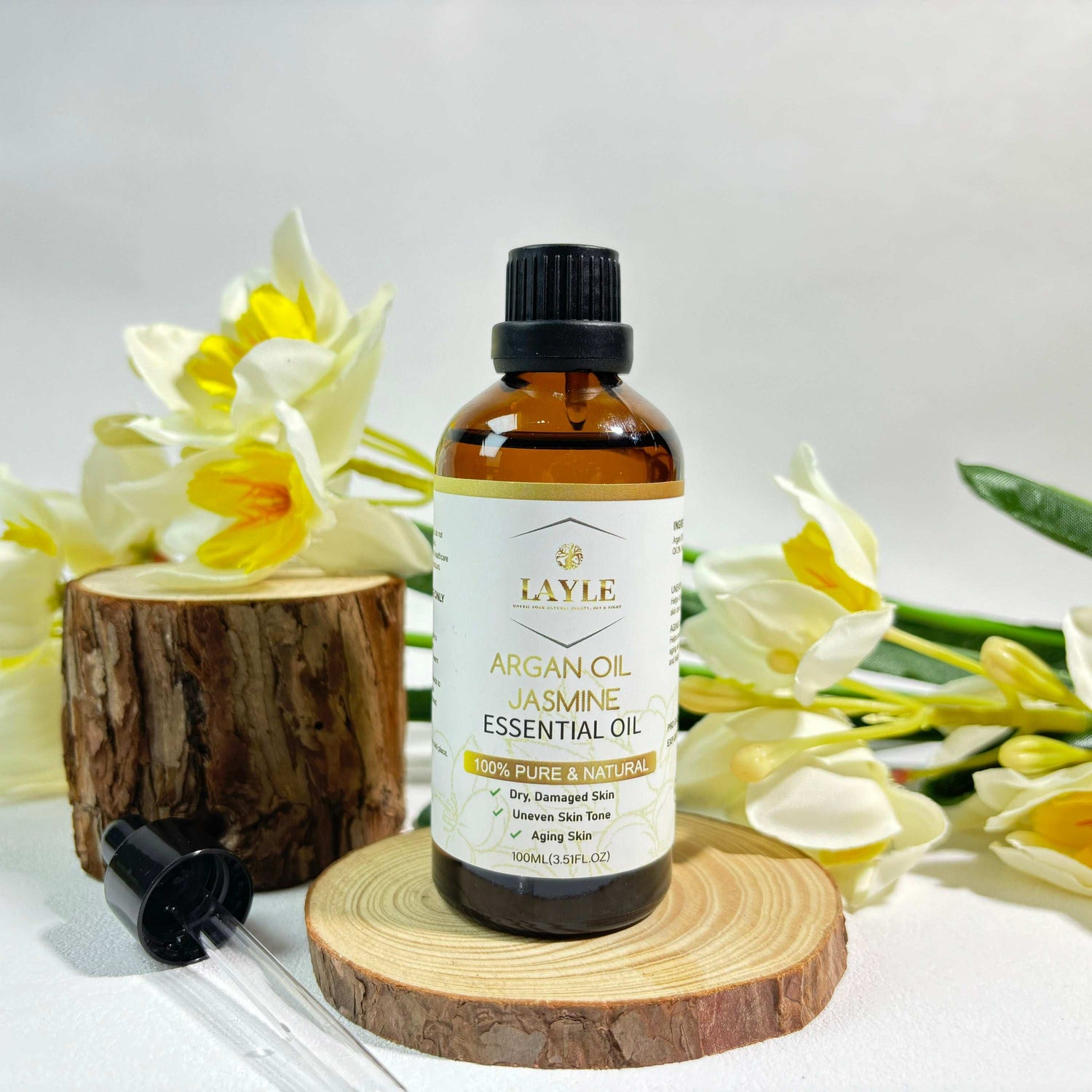 LAYLEBEAUTY Organic Argan Oil Jasmine – Luxurious Hydration with a Floral Touch 🌸💛