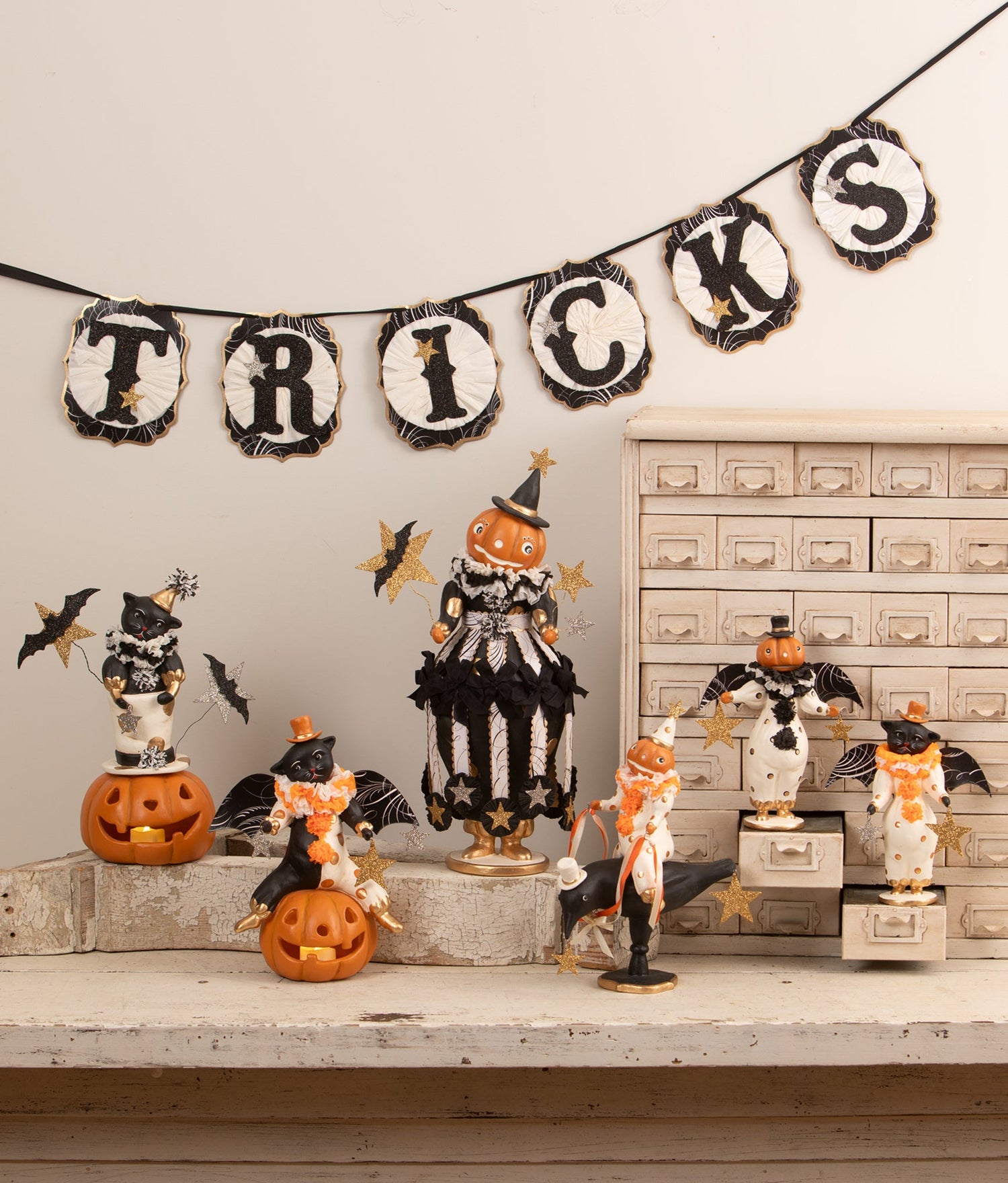Pumpkinhead on Crow | Halloween Decor | Bethany Lowe