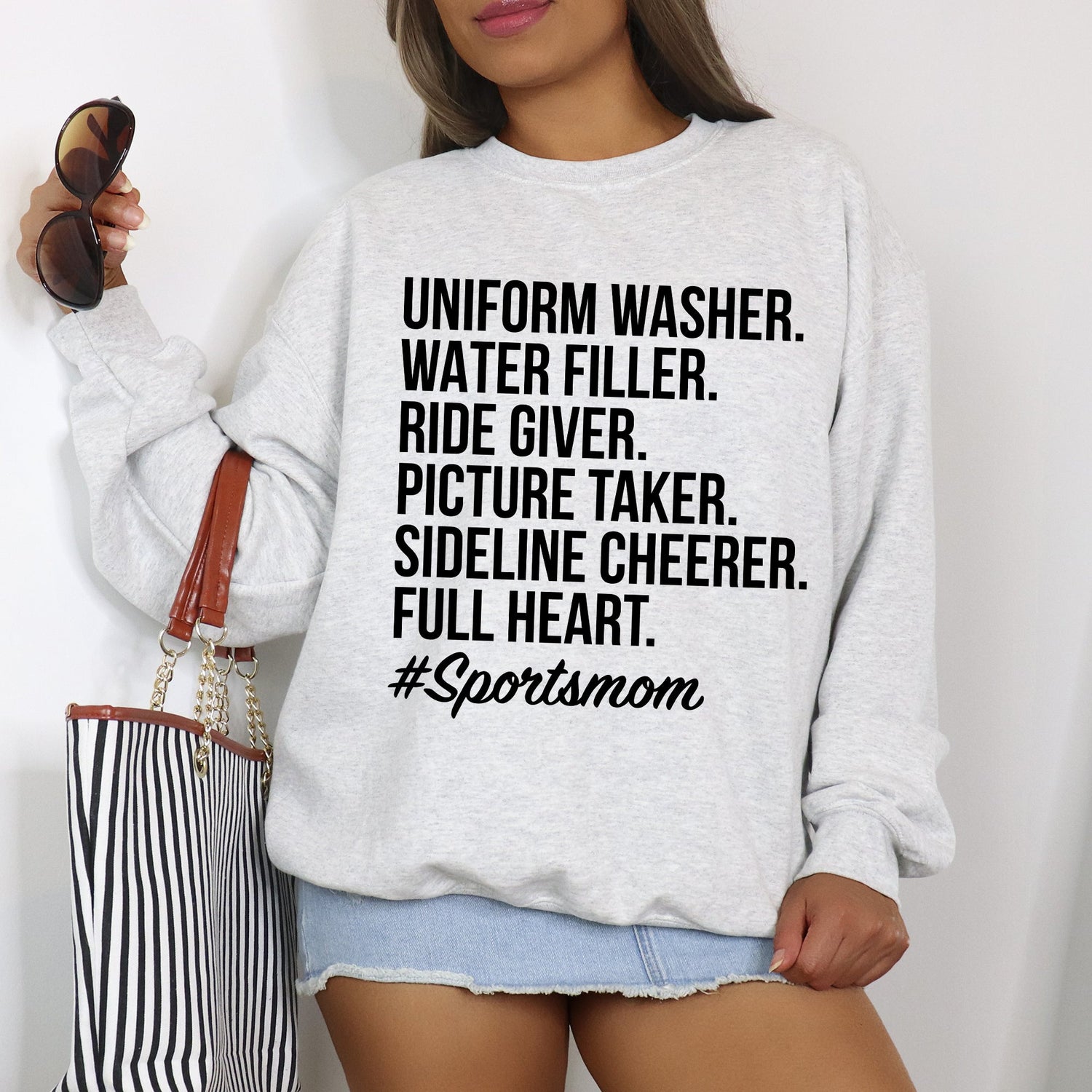 Sports Mom, Football, Soccer, Baseball, Basketball, Volleyball, Tailgate Party Sweatshirt