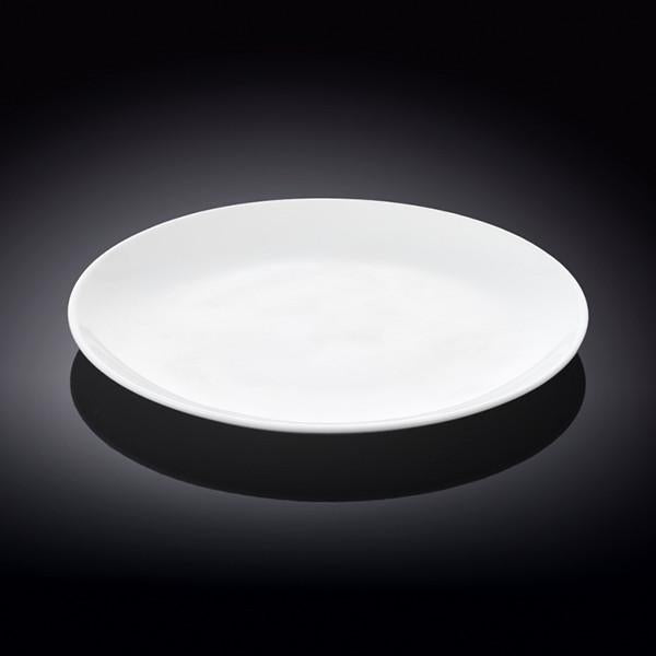 Set Of 6 Professional Rolled Rim White Dinner Plate 9" inch | 23 Cm