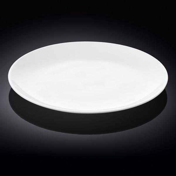 Set Of 3 Professional Rolled Rim White Round Plate / Platter 12" inch | 30.5 Cm