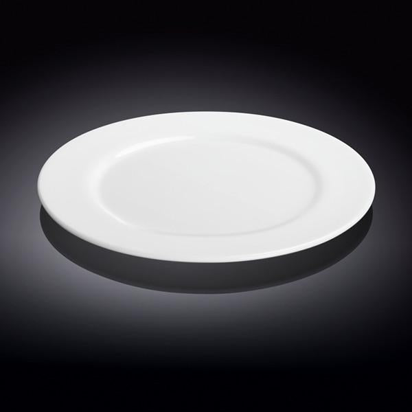 Set Of 6 Professional Rolled Rim White Dinner Plate 10" inch | 25.5 Cm
