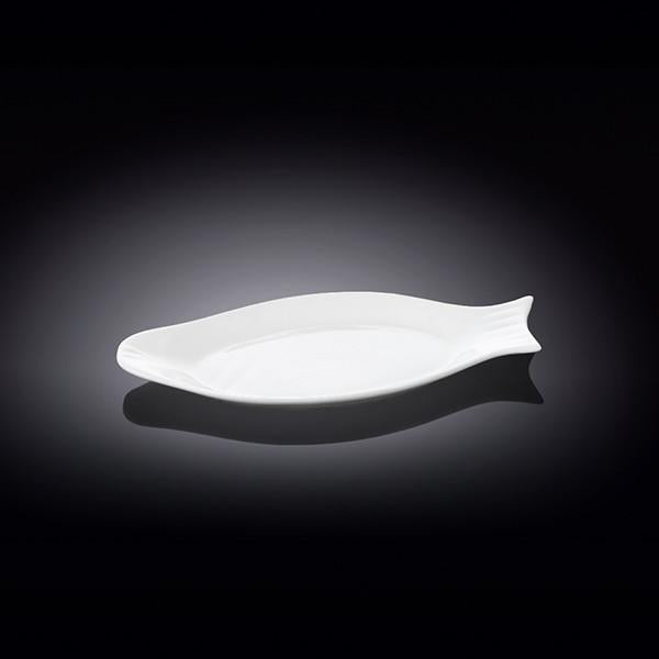 Set Of 6 White Fish Plate 10" inch | 25.5 Cm