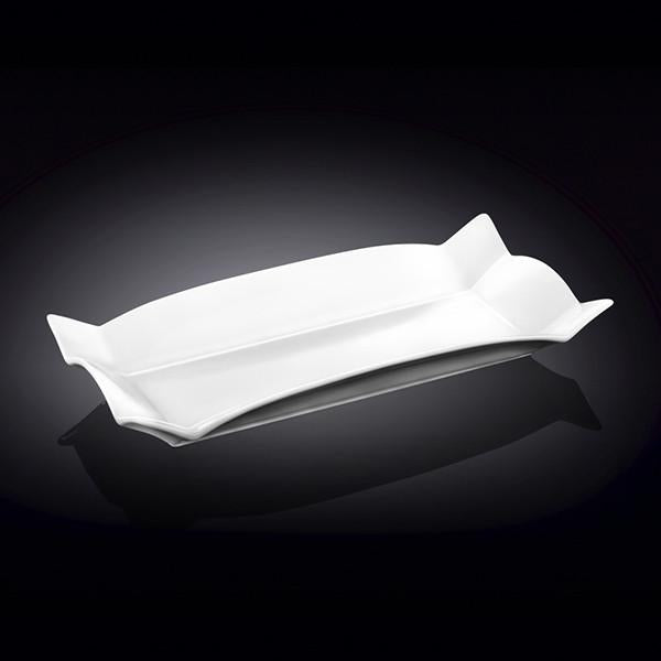 Set Of 3 White Rectangle Platter 12.5" inch X 6" inch | 32 X 15 Cm