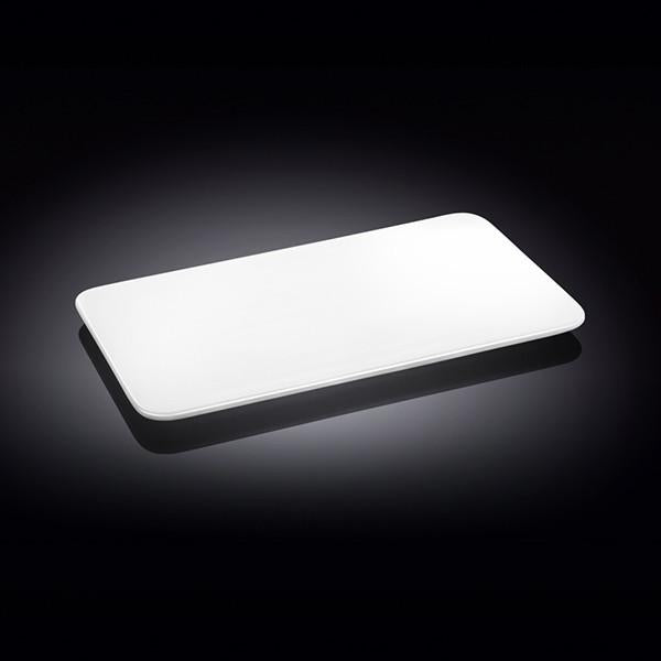 Set Of 6 White Rectangle Flat Platter 10" inch X 5.5" inch | 25.5 X 14.5 Cm