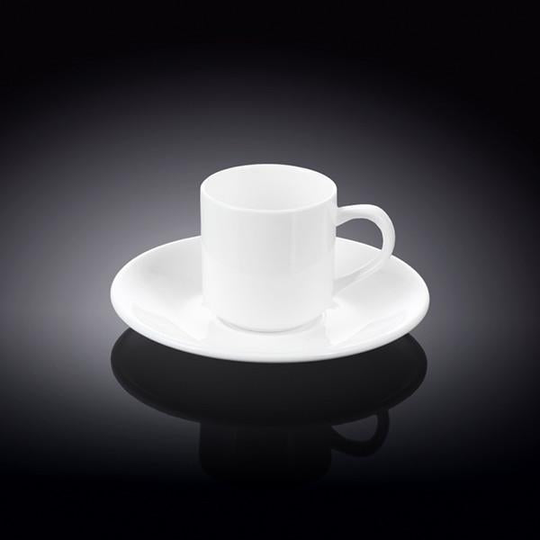 White 3 Oz | 90 Ml Coffee Cup & Saucer