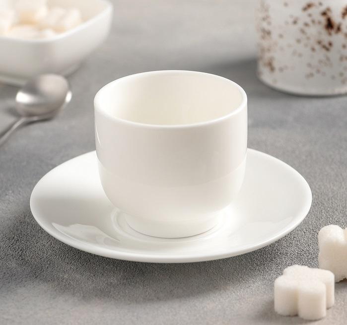 White 5 Oz | 150 Ml Tea Cup & Saucer