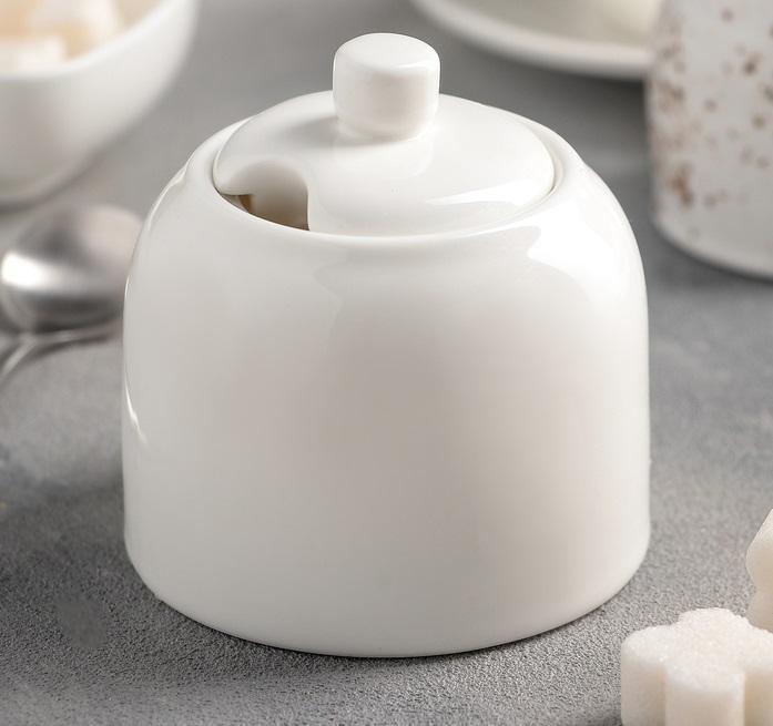 Set Of 6 White Sugar Bowl 9 Oz | 280 Ml