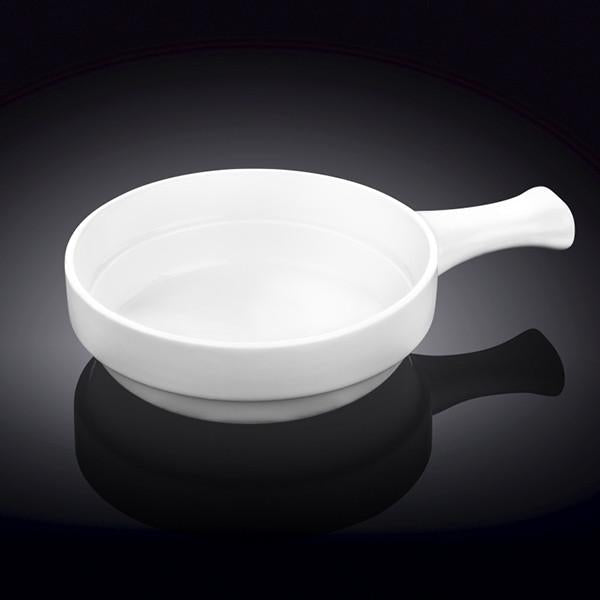 White French Onion Baking Dish With Handle 5" inch | 10 Oz