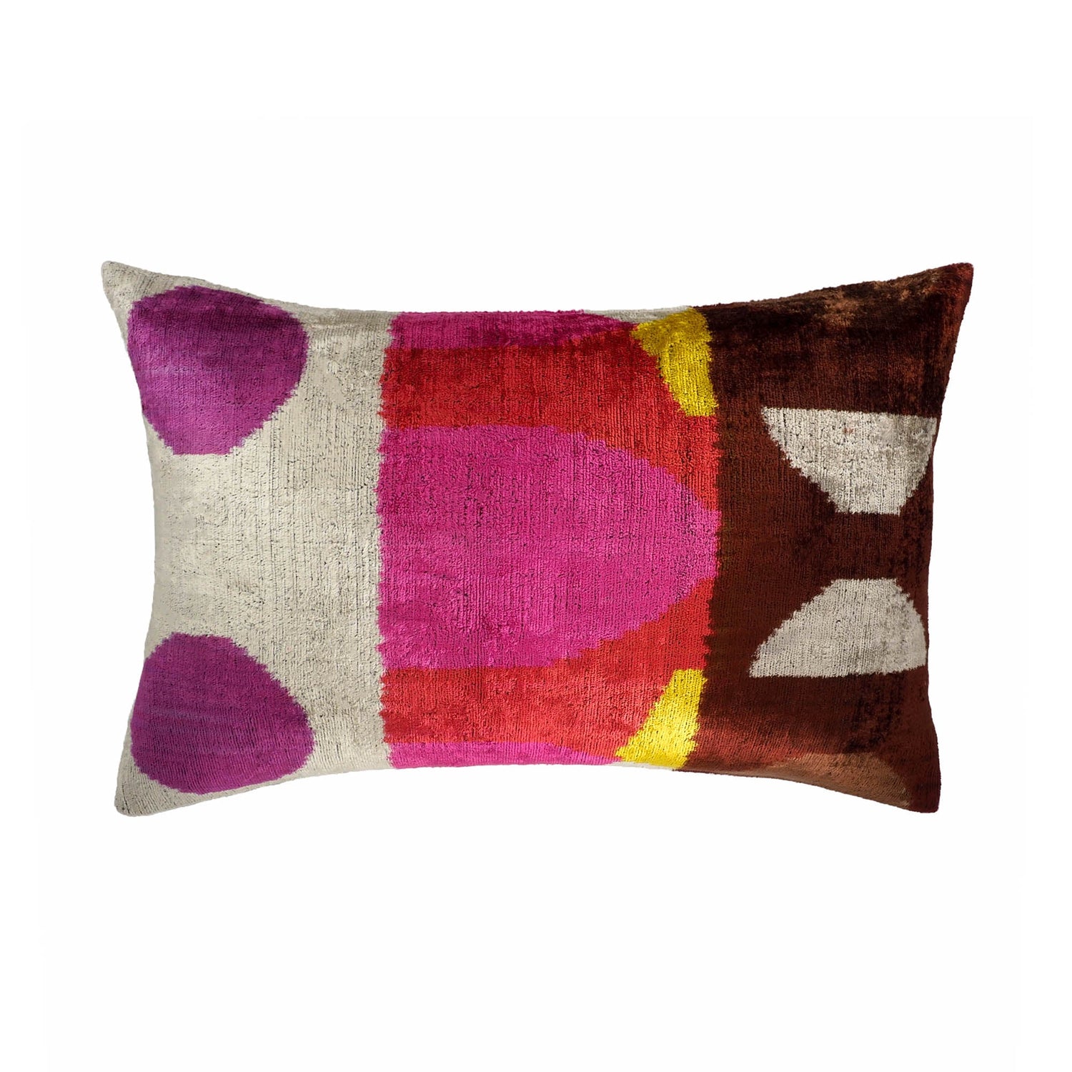 Bali Silk Velvet Ikat Throw Pillow Cover 16 X 24