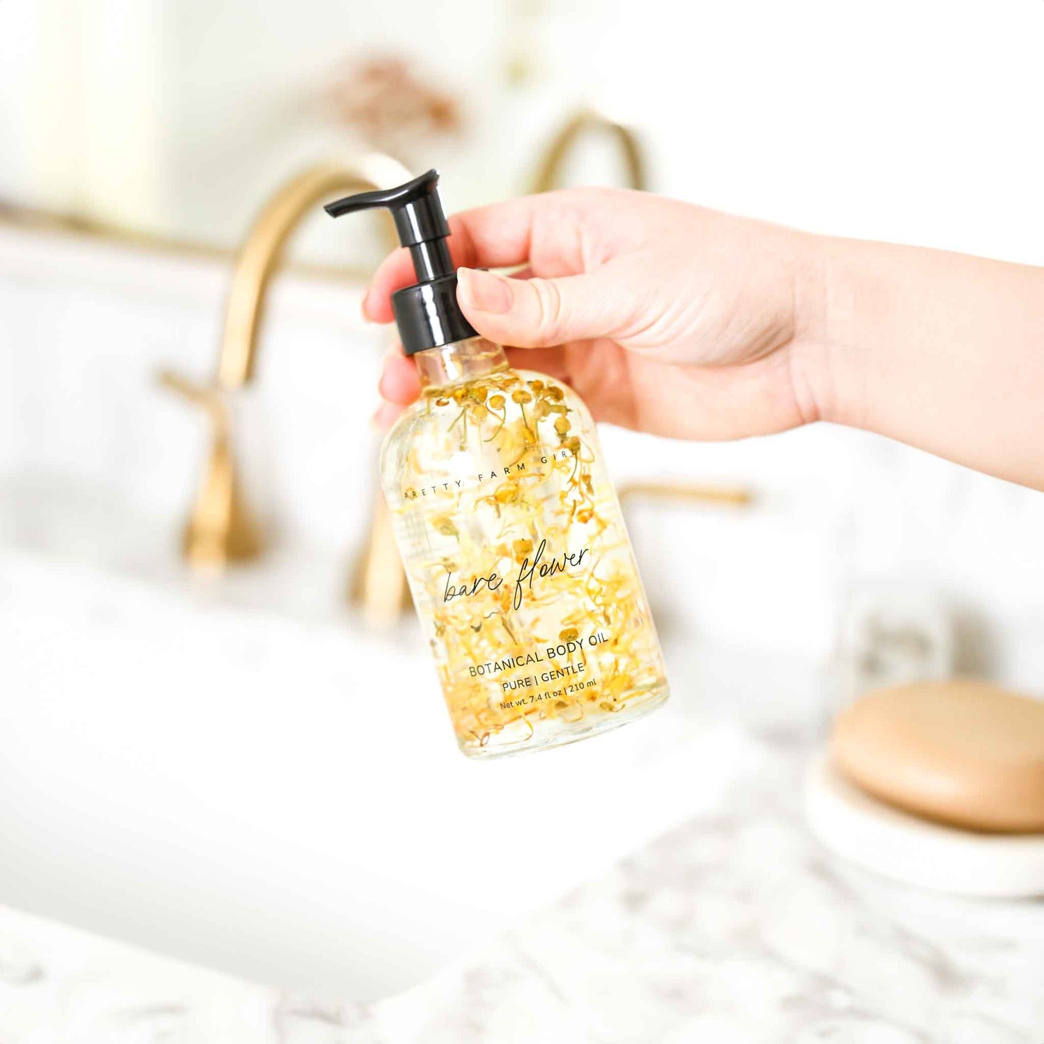 Pretty farm girl Bare Flower Natural Fragrance Free Body Oil - Best for Sensitive Skin