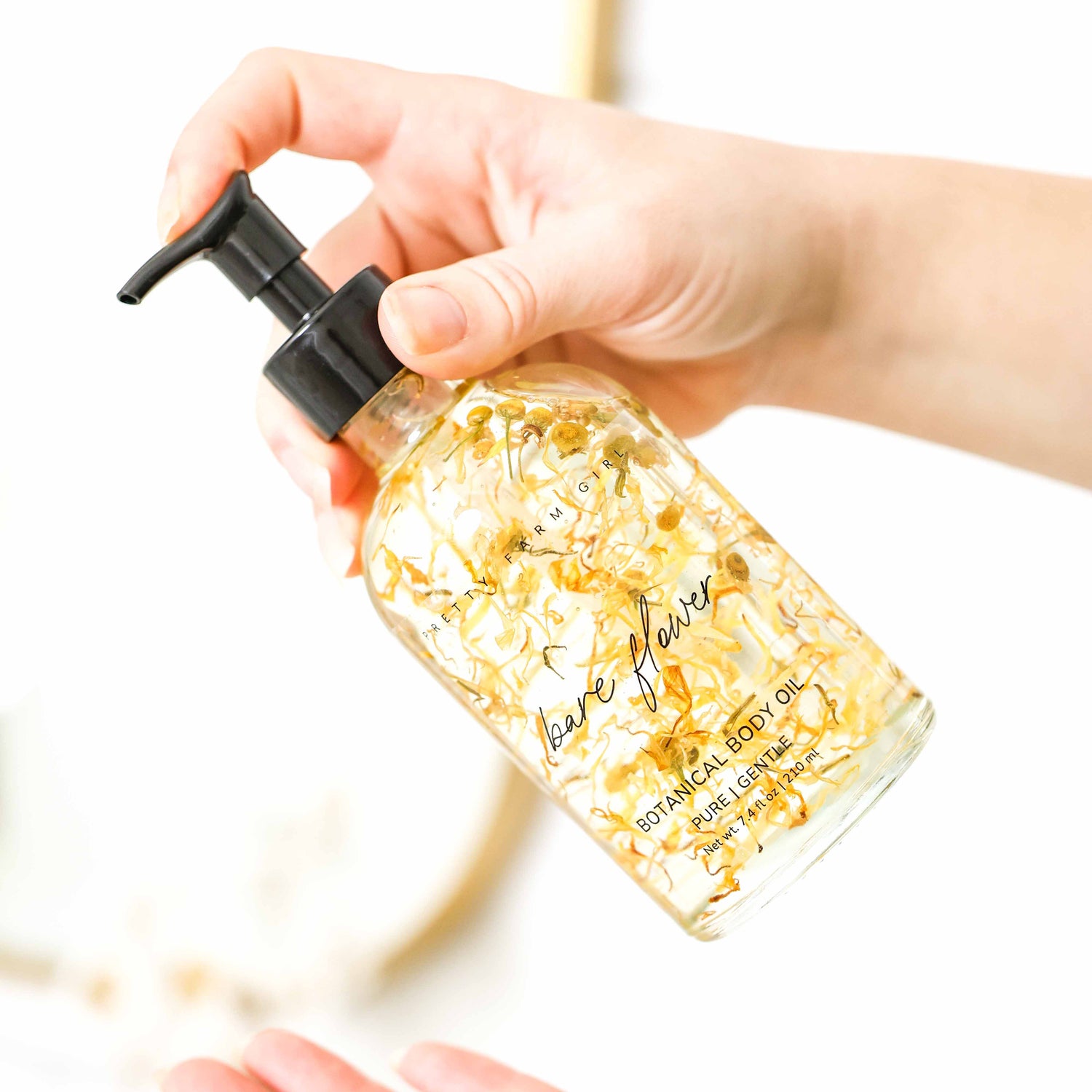 Pretty farm girl Bare Flower Natural Fragrance Free Body Oil - Best for Sensitive Skin