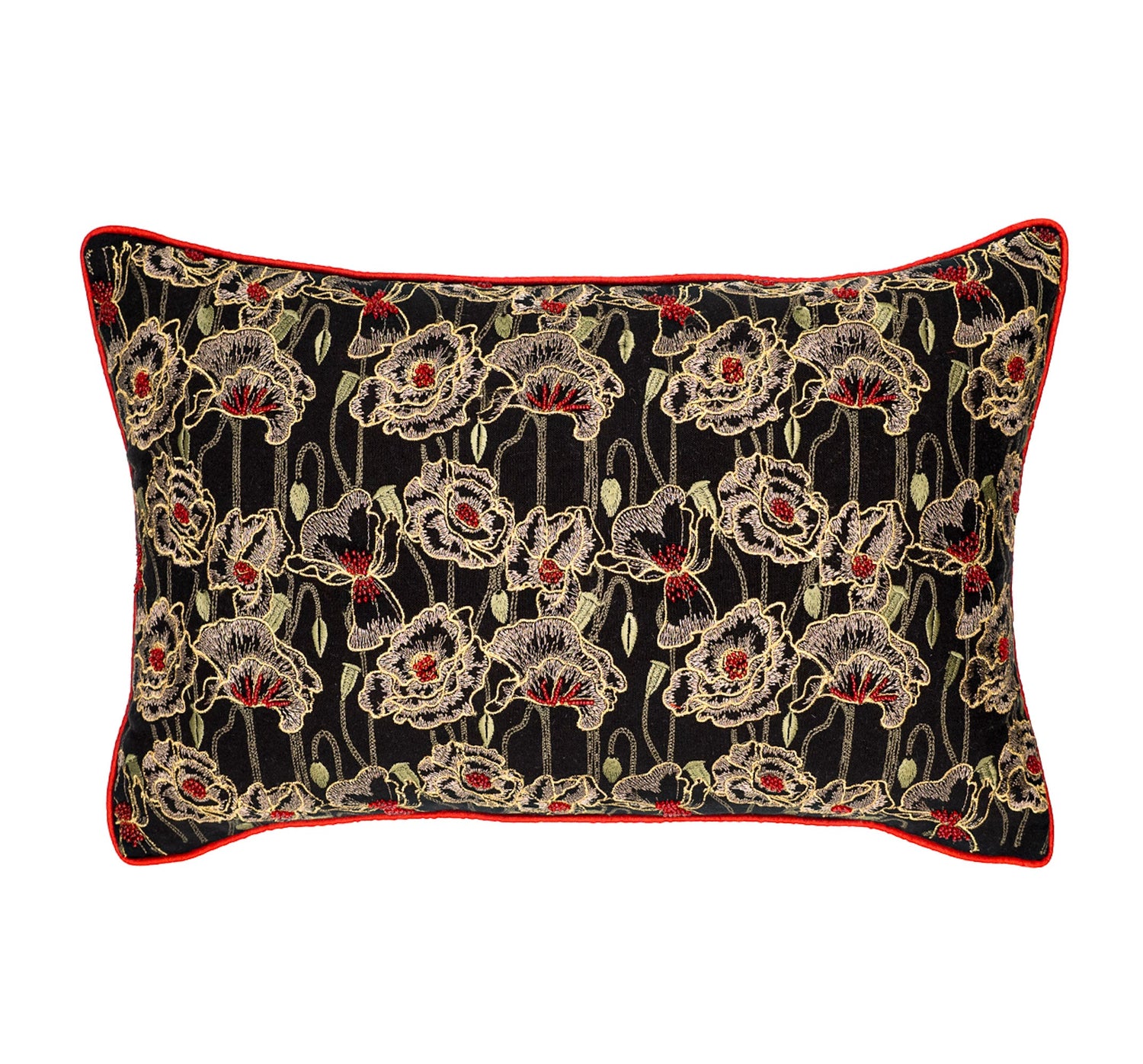 Black Orchid Linen Throw Pillow Cover, 12 X 20