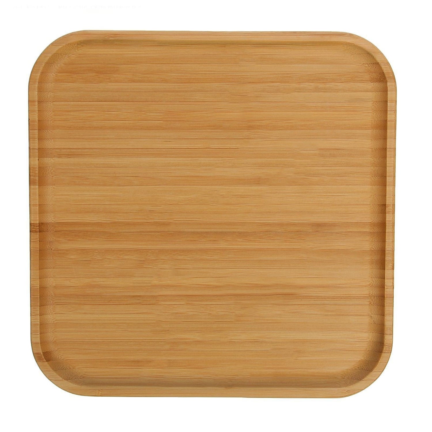 Set Of 6 Bamboo Square Platter 12" inch X 12" inch | For Appetizers / Barbecue / Steak