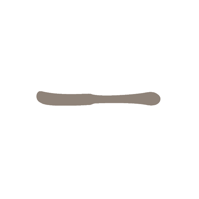Corby Hall Aspen Butter Knife | Solid Handle | Mirror Finish: 3966