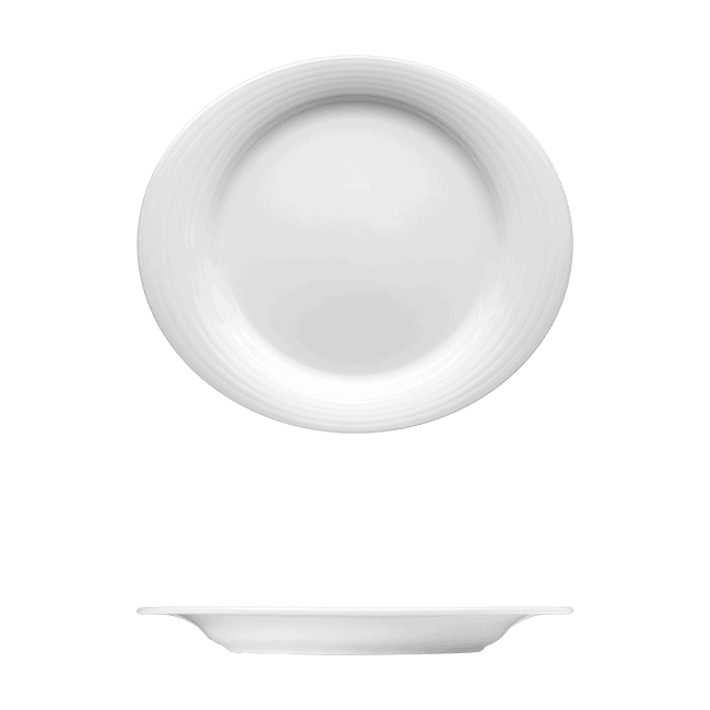 Corby Hall Duo Oval Plate | Catalog Number: 010 0015 | Dimensions: 12 x 10 5/8 in (31 x 27 cm)