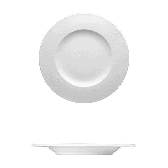 Corby Hall Ecos Round Plate | Catalog Number: 046 0010 | Dimensions: 11 3/8 in (29 cm)