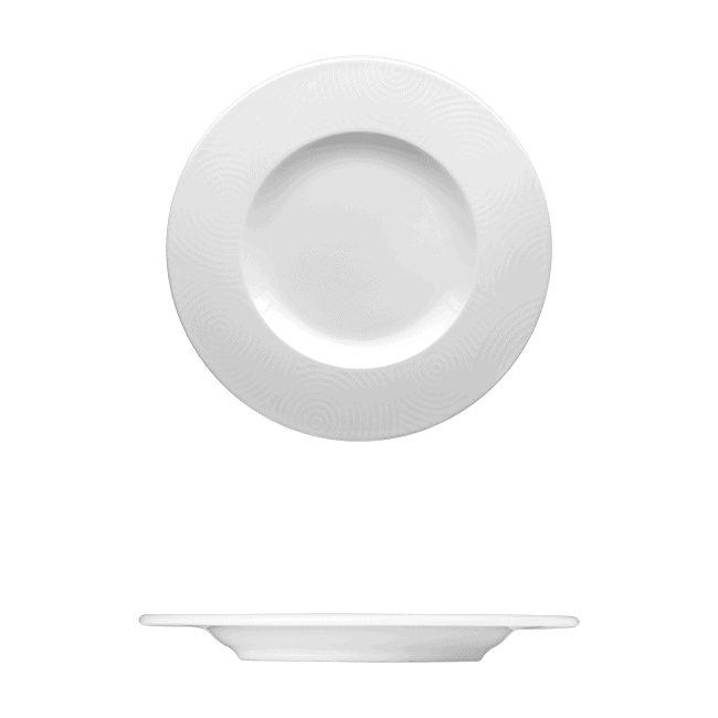 Corby Hall Ecos Round Plate | Catalog Number: 048 0015 | Dimensions: 10 5/8 in (27 cm)