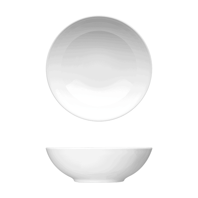 Corby Hall Saturno Coupe Deep Plate | Catalog Number: 047 0035 | Dimensions: 7 in (18 cm) 24 fl oz (710 ml)