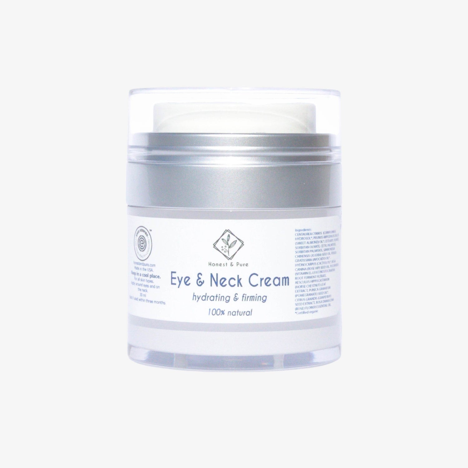 Honest & Pure Eye & Neck Cream for Dark Circles and Wrinkles