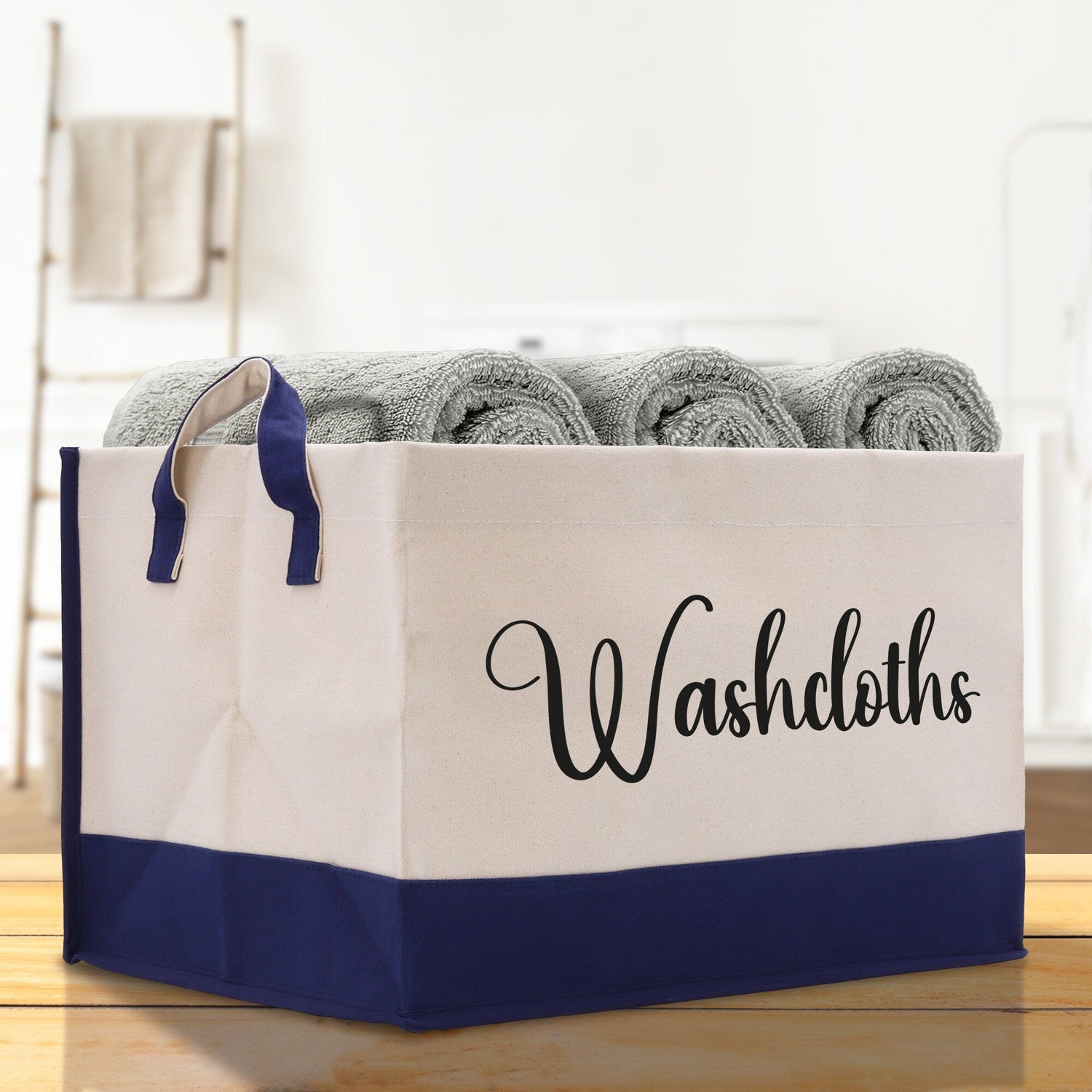 Personalized Canvas Storage Tote Bag Nursery Storage Towel Storage Kids Toy Storage Cloth Storage Storage Bin Storage Tubs Mudroom Storage