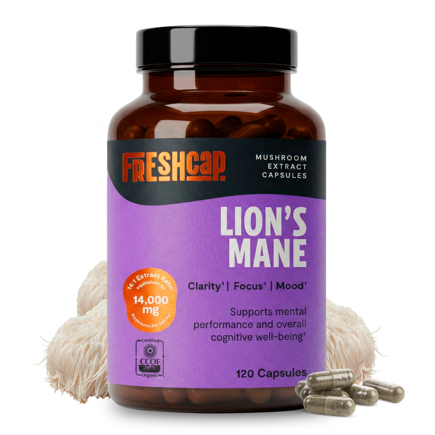 FreshCap Mushrooms Organic Lion’s Mane Capsules
