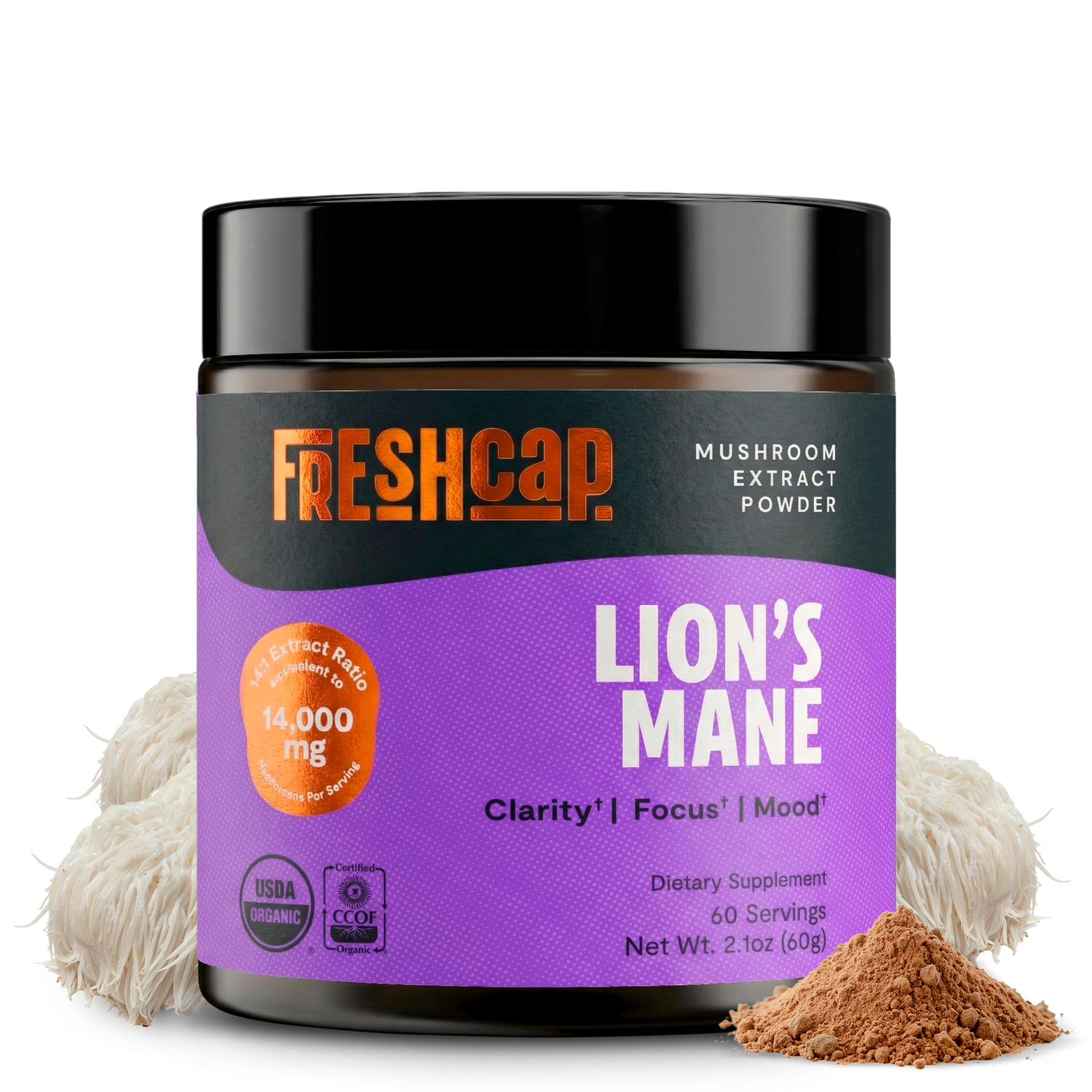 FreshCap Mushrooms Organic Lion’s Mane Mushroom Powder