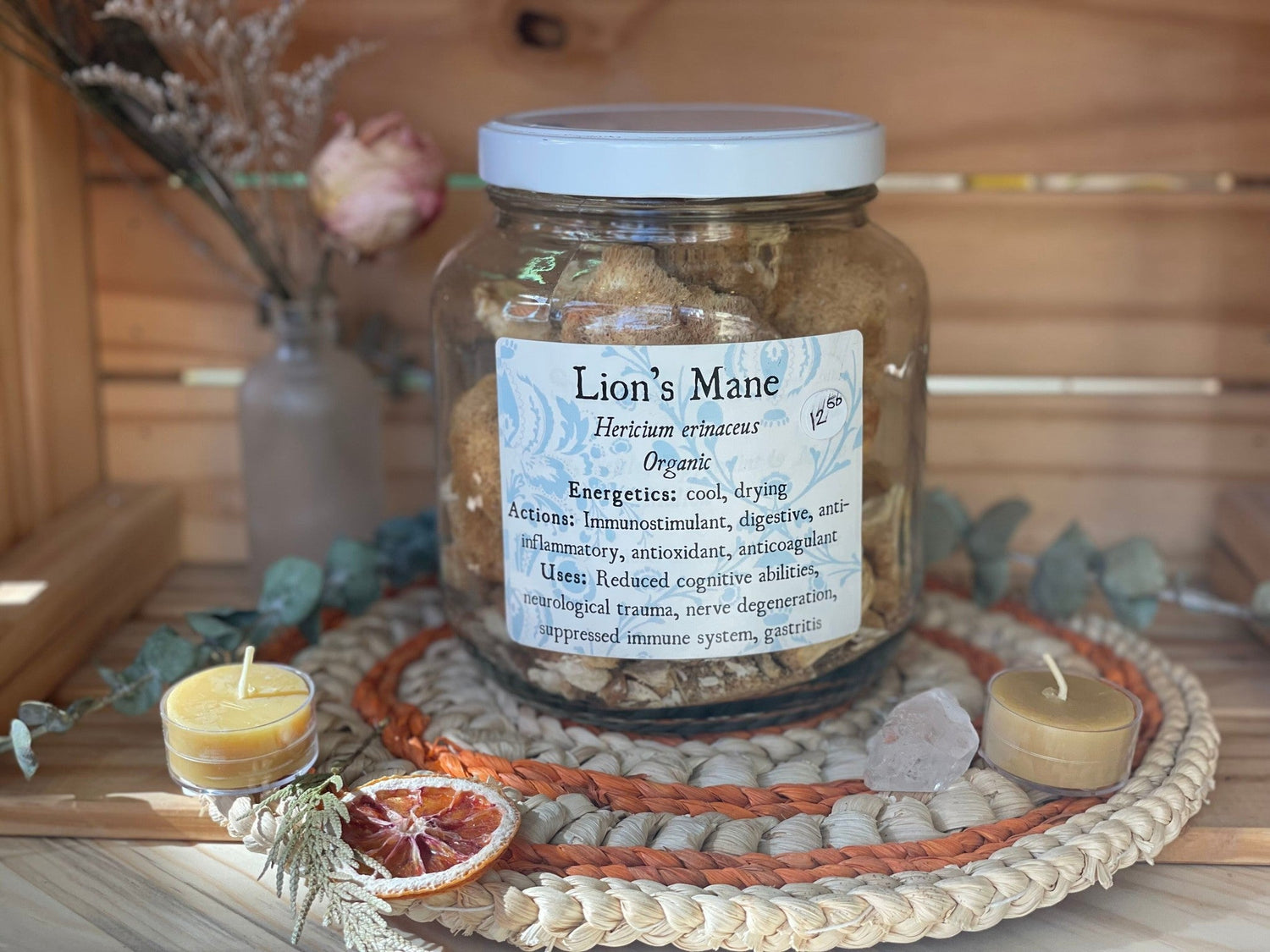 Golden Poppy Herbal Apothecary Lion’s Mane Mushroom, dried bulk/ oz