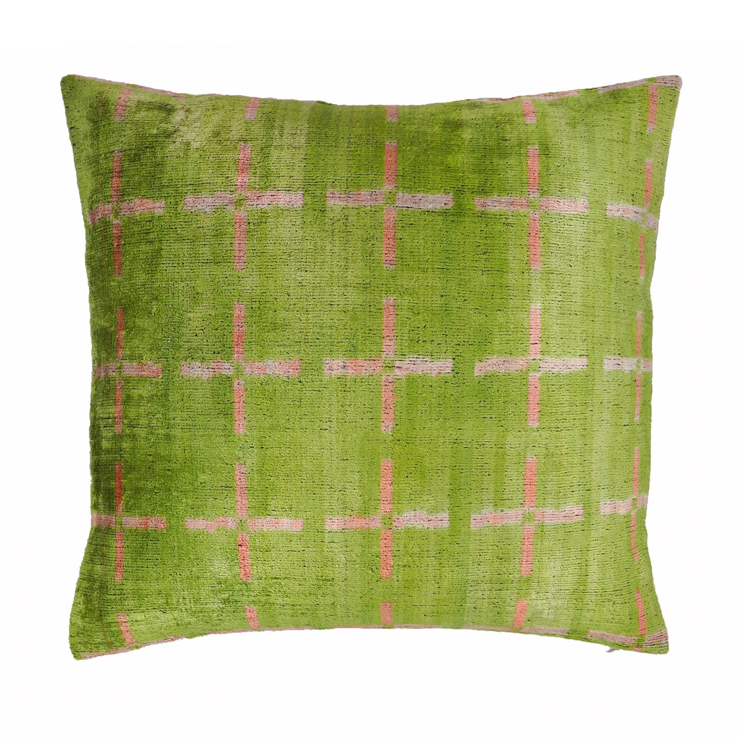 Positive Silk Velvet Ikat Pillow Cover 20 X 20