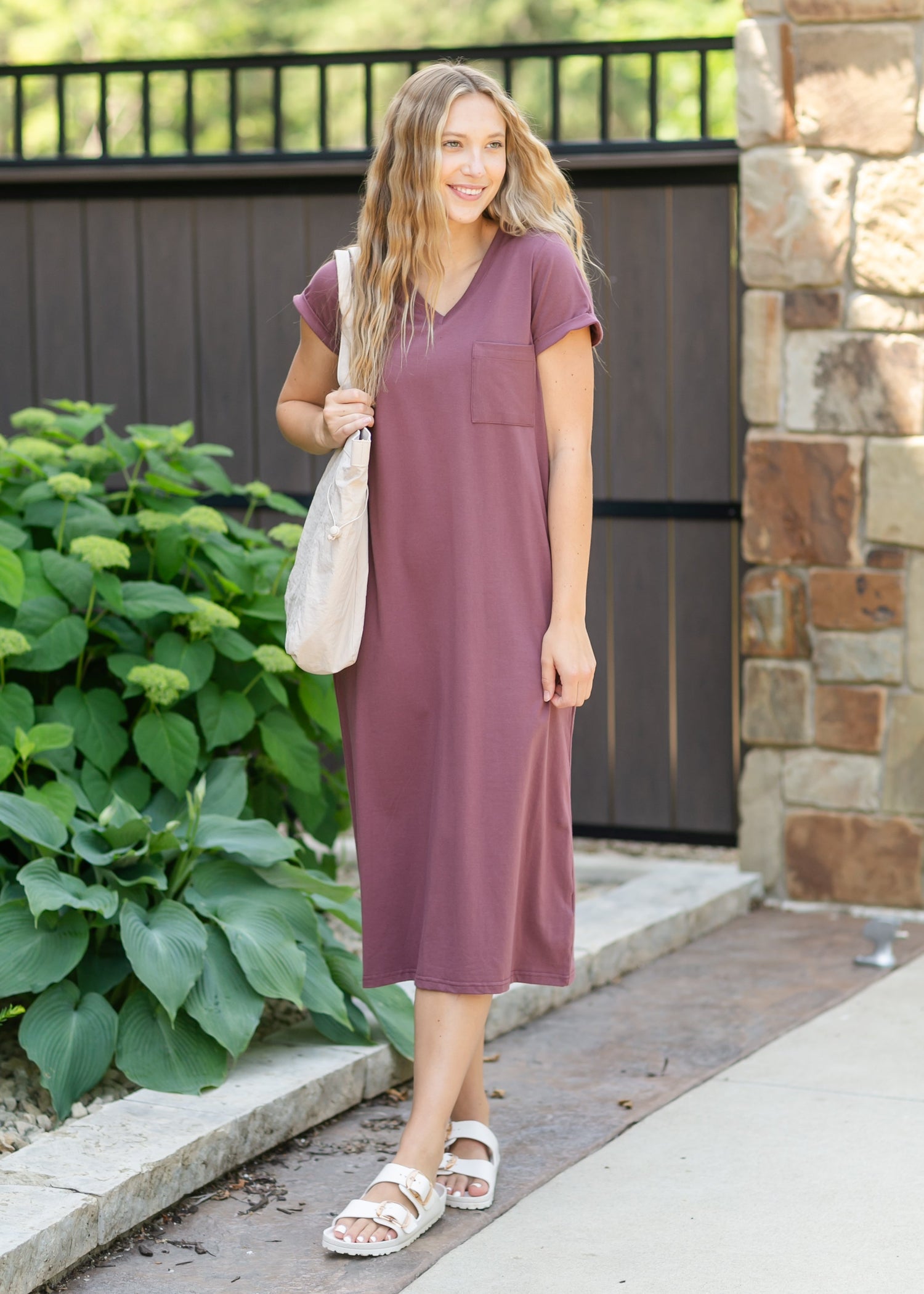 Inherit Co. Finley V-neck T-shirt Dress