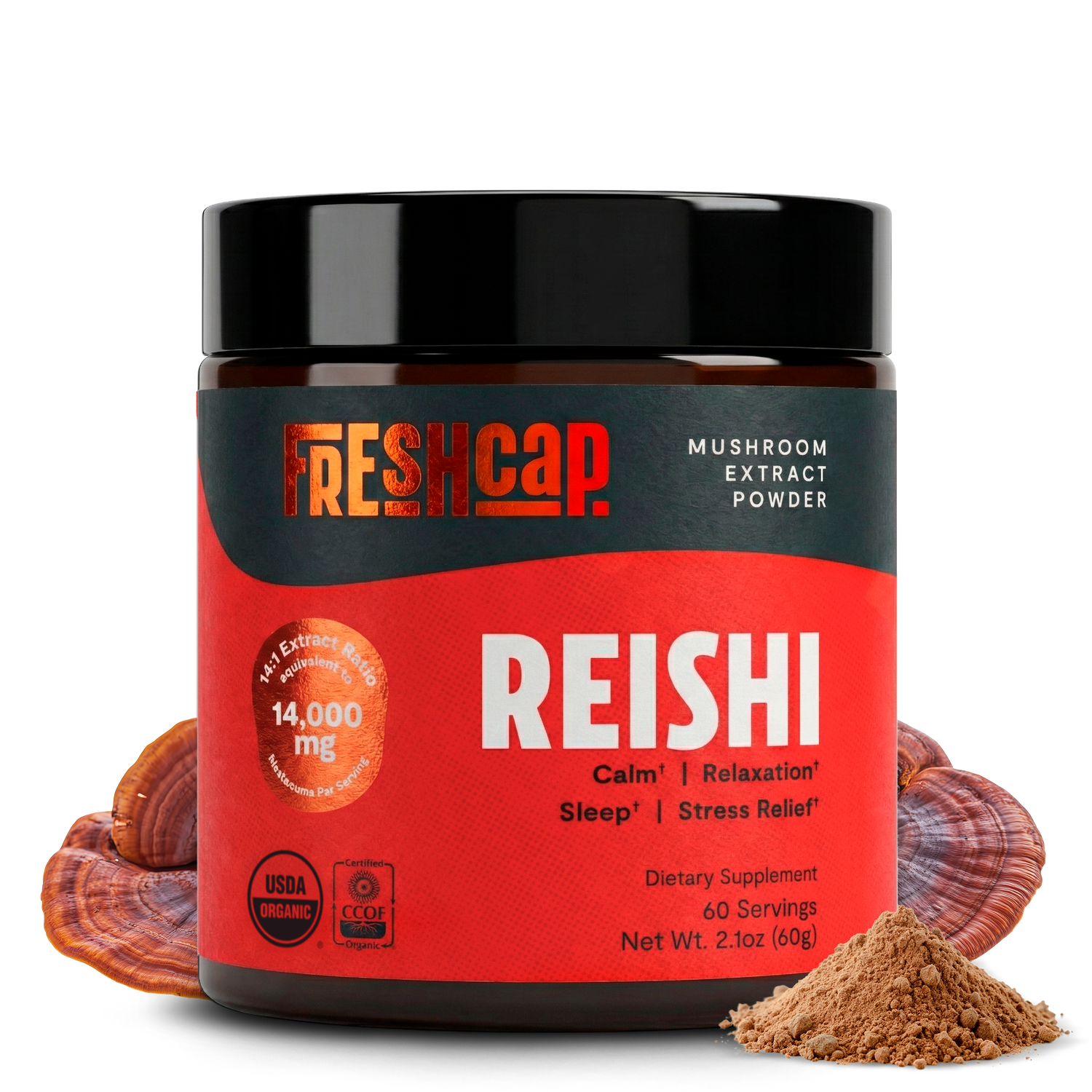 FreshCap Mushrooms Organic Reishi Mushroom Powder