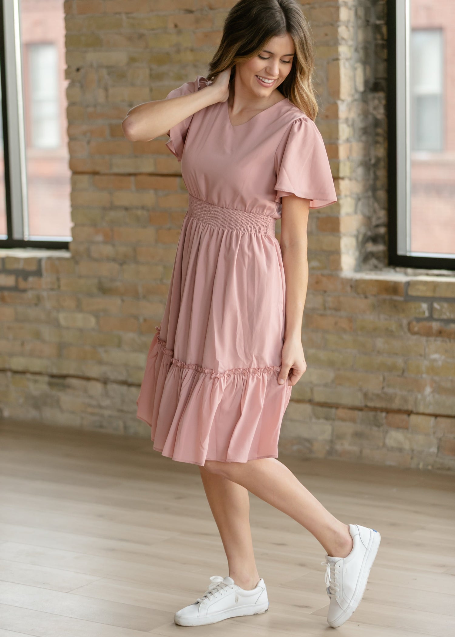 Inherit Co. Sophie V-Neck Midi Dress