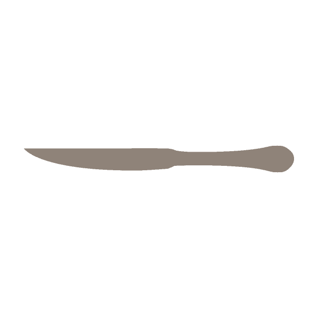 Corby Hall Metro Steak Knife | Solid Handle | Mirror Finish: 6361
