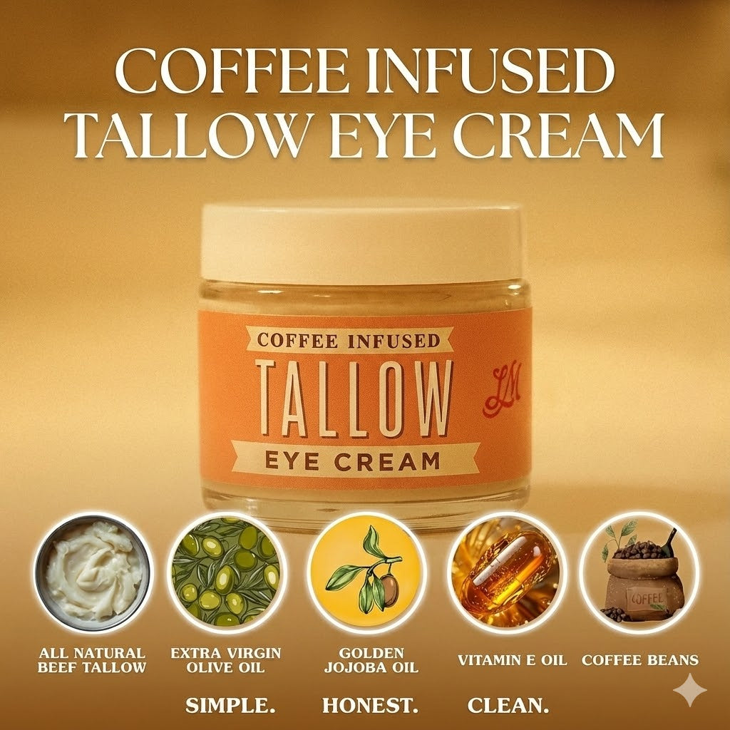 The Lady May Lady May Coffee-Infused Tallow Eye Cream – Brighten, Firm & Revitalize Naturally